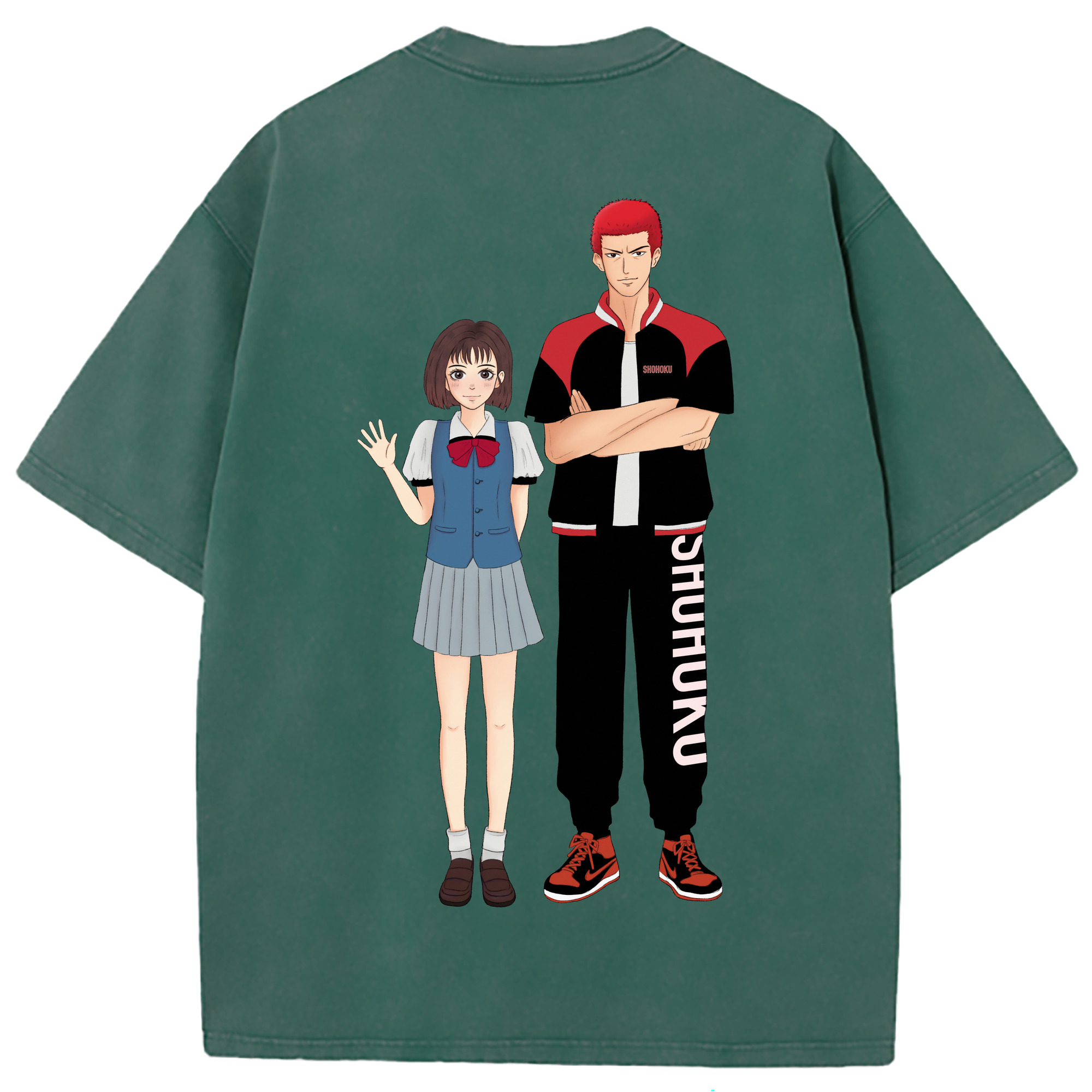 （画像用） SLAM DUNK／スラムダンク 綿100% ヴィンテージ風 半袖Tシャツ（背面プリント）